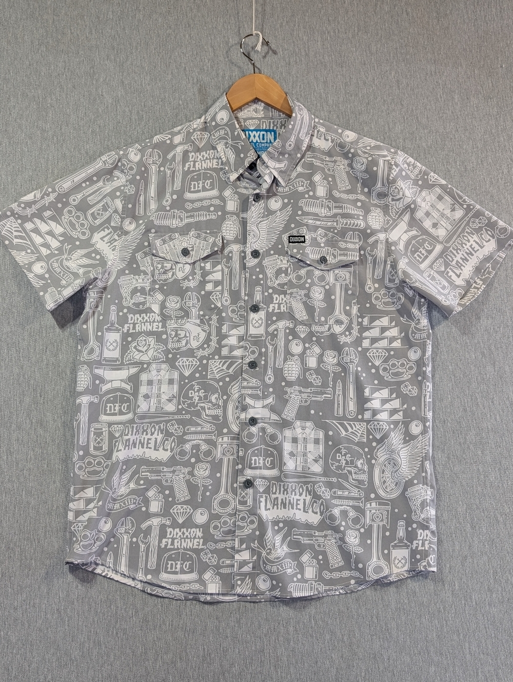 Dixxon Flannel Co. - The Sampson Limited Edition Shirt Men's Large Gray White